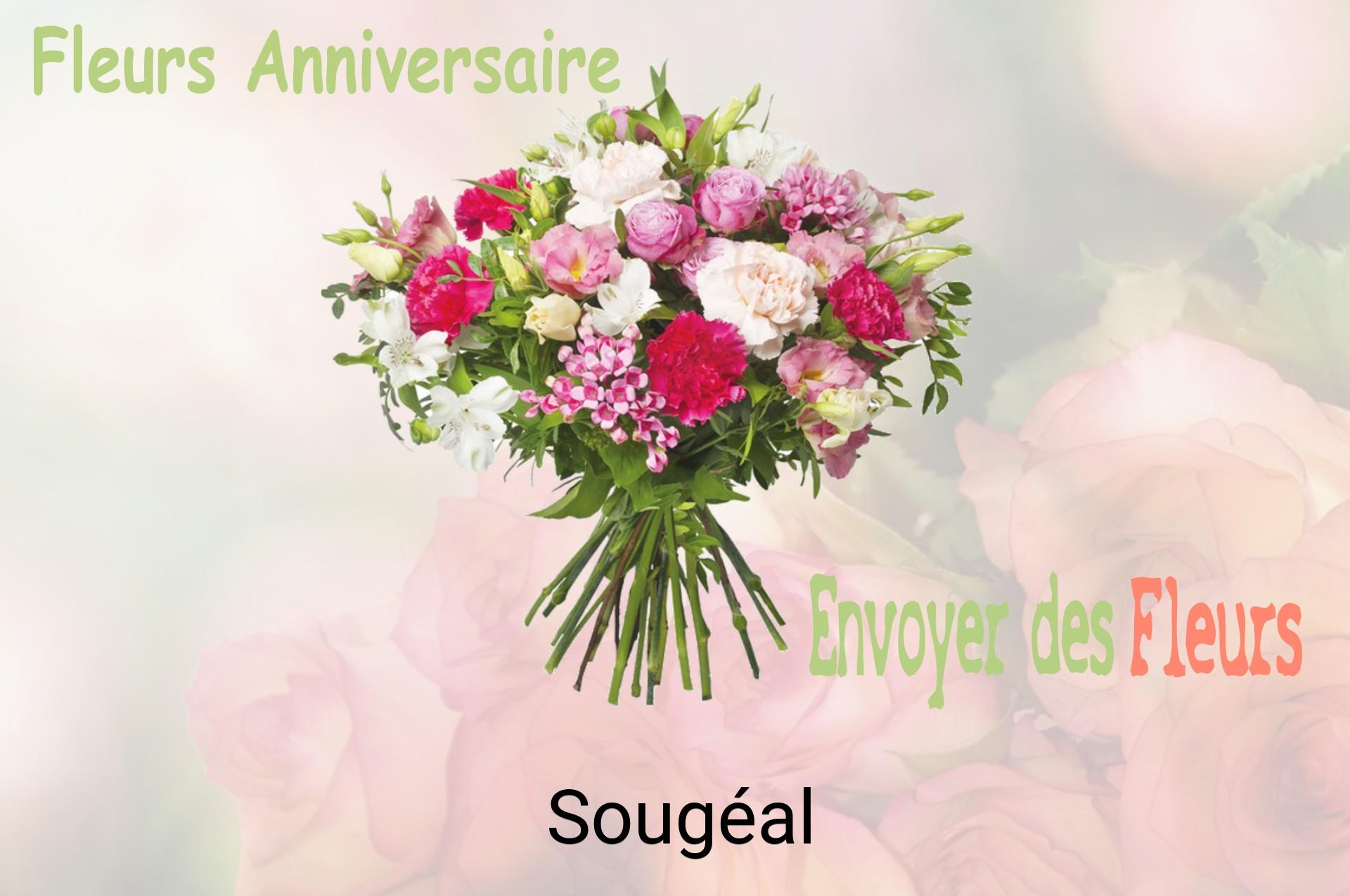 Bouquet de fleurs d’anniversaire livré à Sougéal